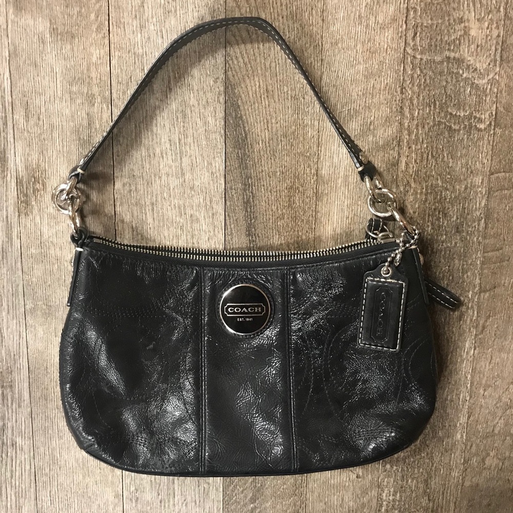 Coach F15141 Grey Leather Demi Shoulder Handbag